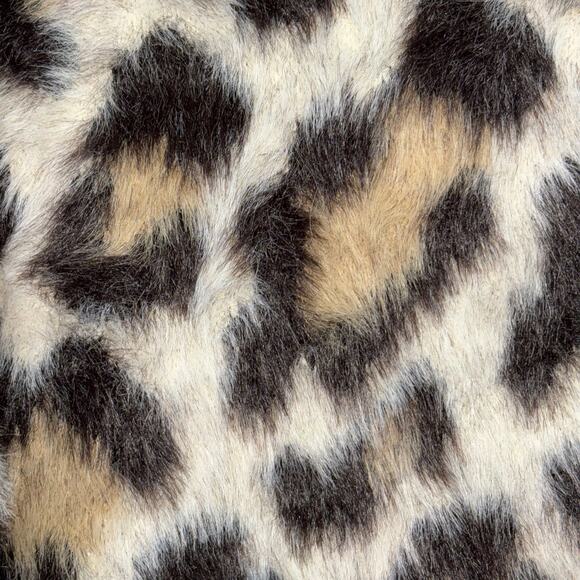 ZARA Leopard Print Fuzzy Sweater M Beige Brown Cream Soft Grunge Y2K Cozy Chic - Picture 3 of 7